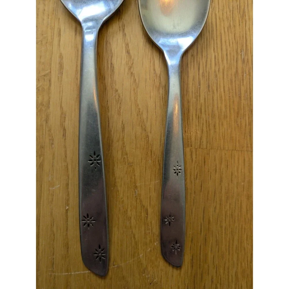 Vintage Superior Stainless International Siver Night Sky Atomic Spoon Set